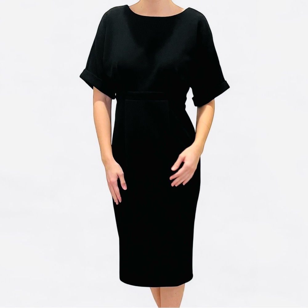 ASOS black dress with V-neck back detail